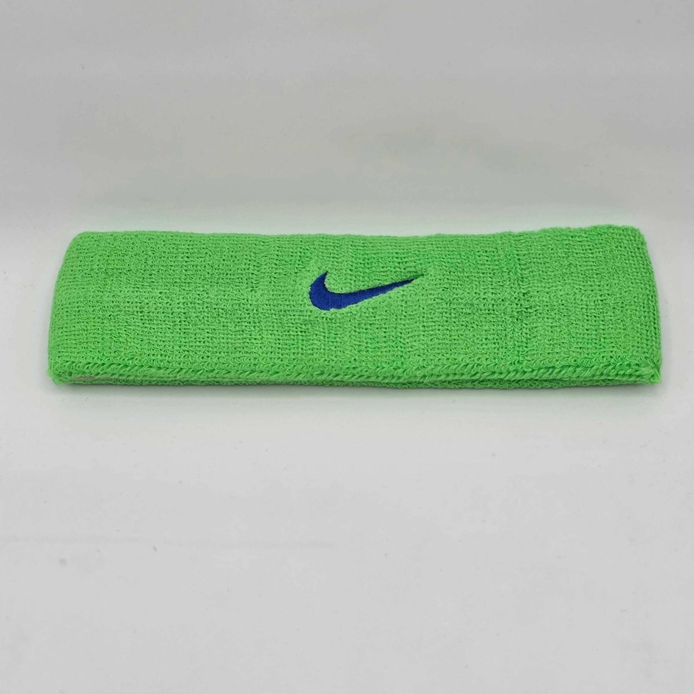 Nike Swoosh Sport Athletic Headband Neon Green Blue Unisex One Size OSFM NWT NEW